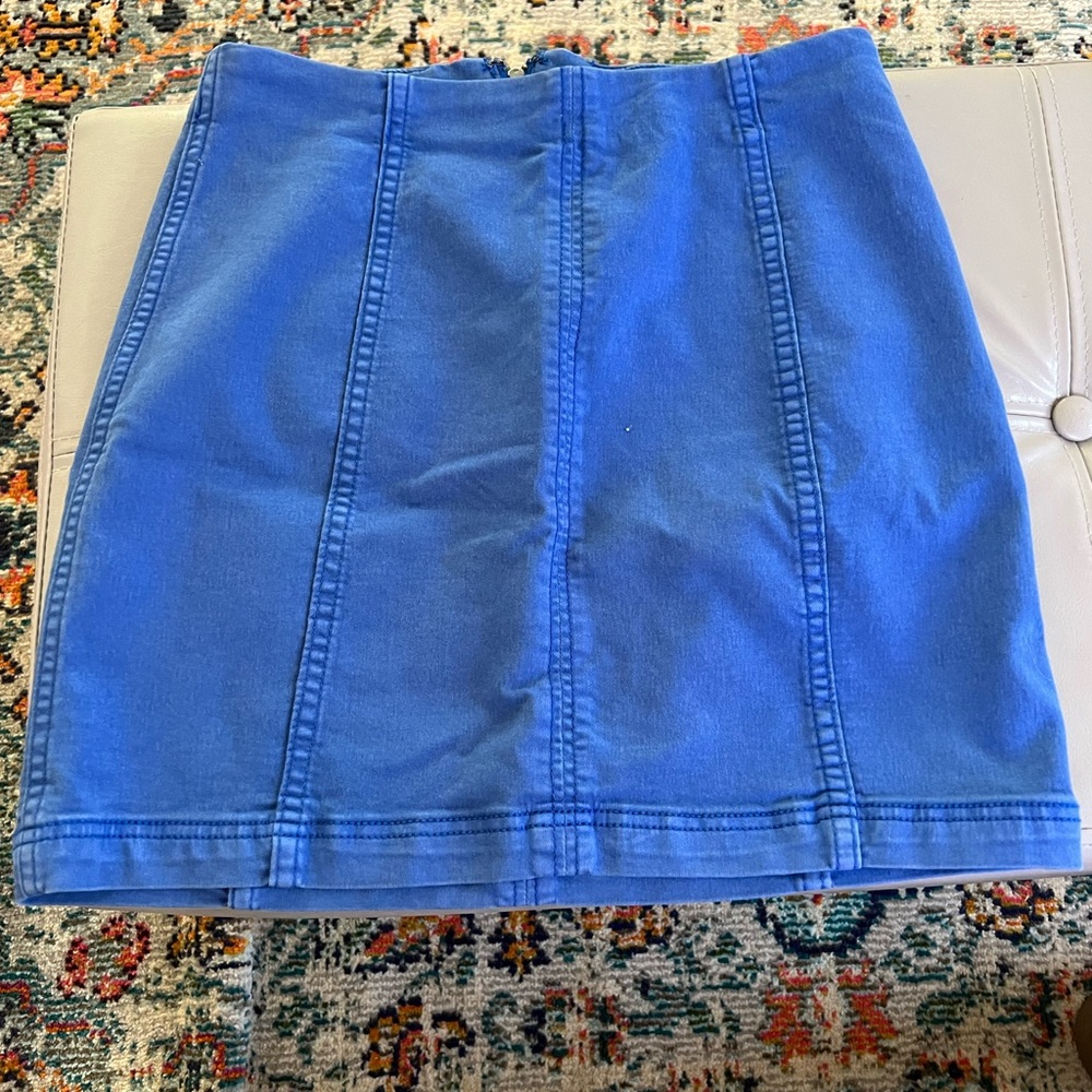 Blue free people skirt